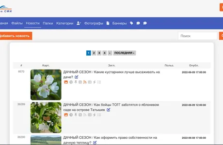 Административная панель